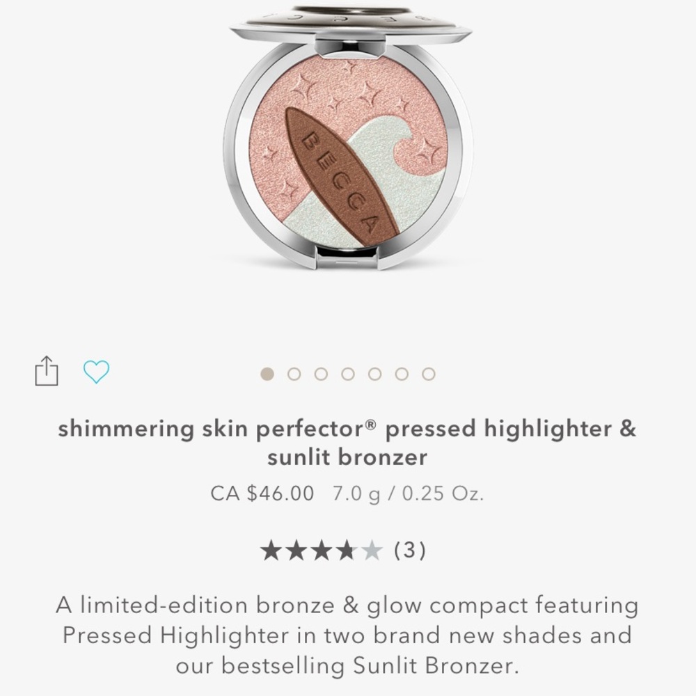 Becca limited edition “ocean glow” highlighter - Picture 1 of 6